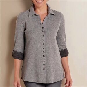 Soft Surroundings Sydney Thermal top Gray Size Medium
